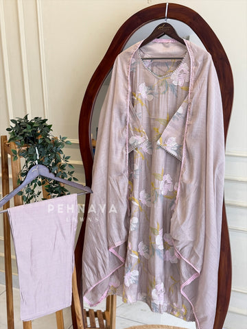 Floral Embroidered Suit Set
