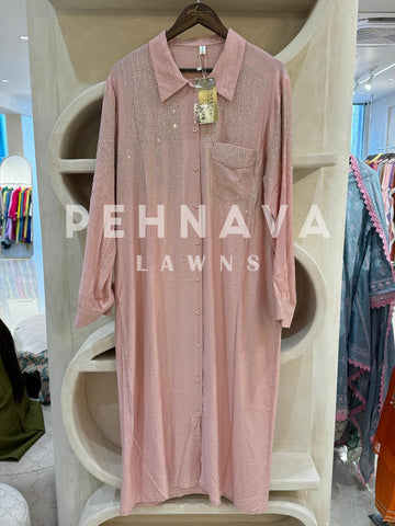 Luxe Crystal Shirt Dress