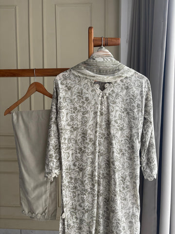 Cotton Embroidered Suit - 1005