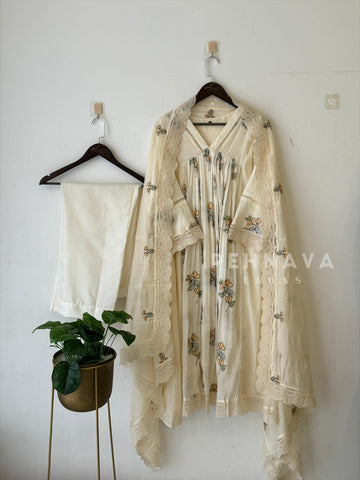 Soft Work Chanderi Set 12695