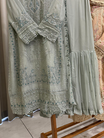 Luxurious Sadabahar Mahpara Chiffon Suit-3566