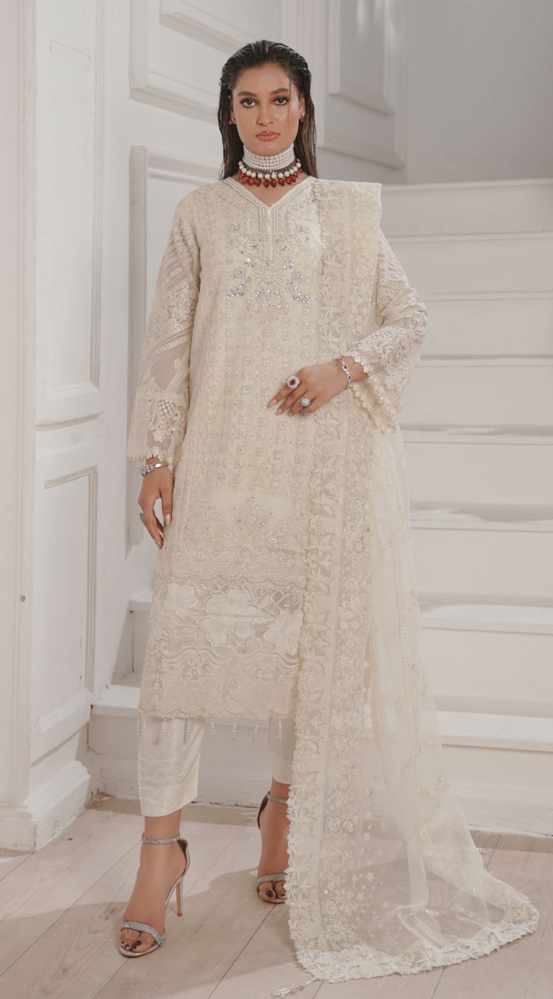 GLAMOURA BY NOOR'S SEMI-STITCHED 3PC | D-06