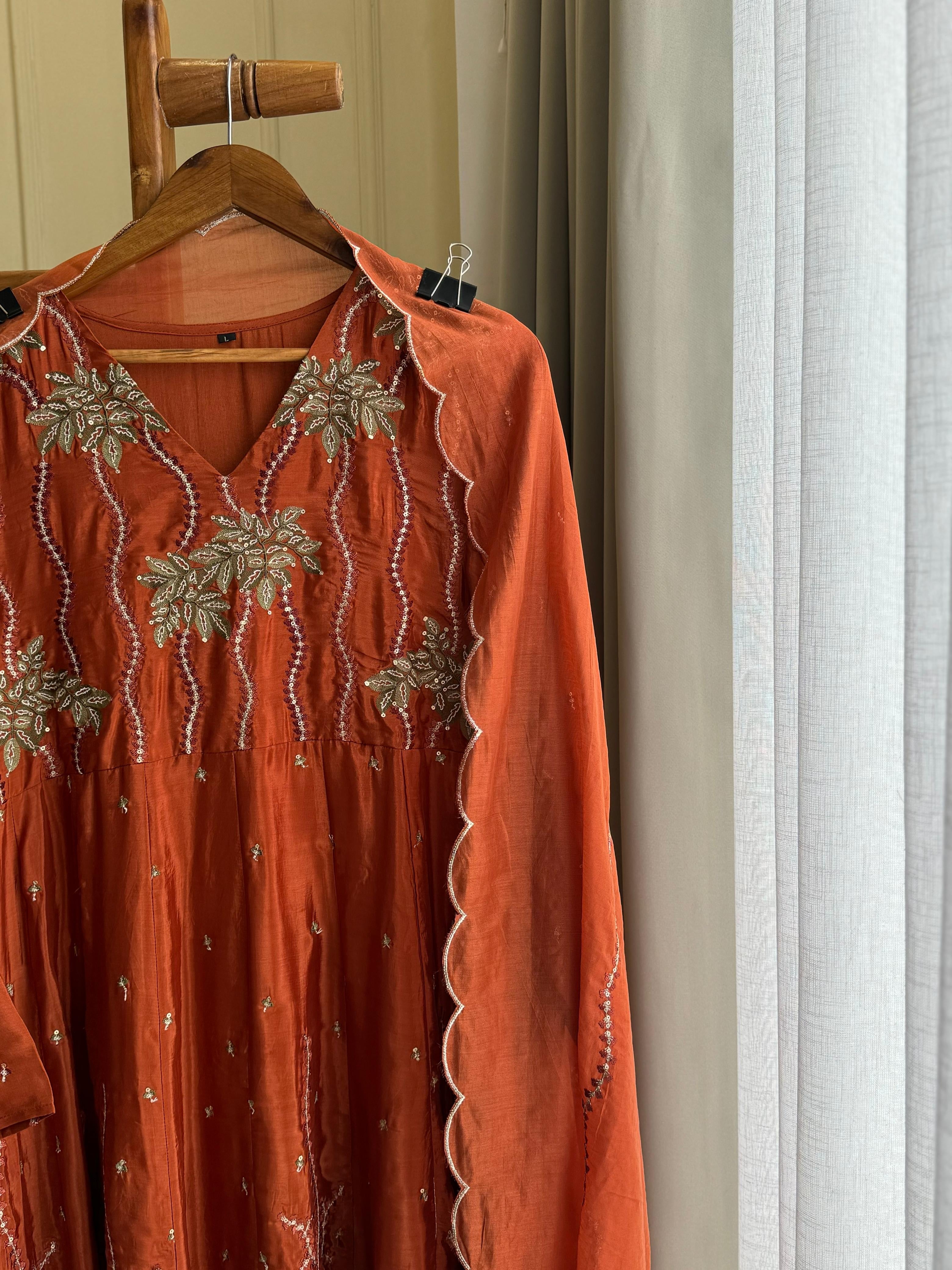 Classic Festive Anarkali Suit with Fine Embroidery