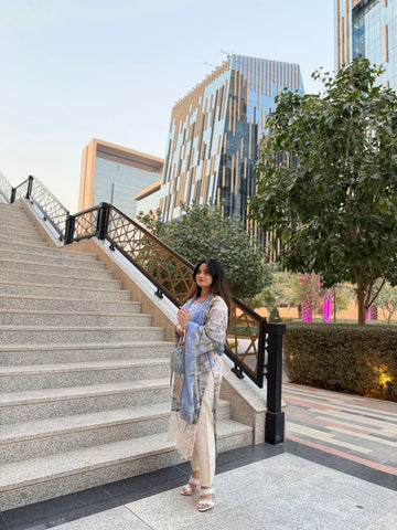 Off white Neckline Embroidered Pak-Suit