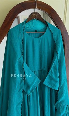Embroidered Dupatta Suit Set