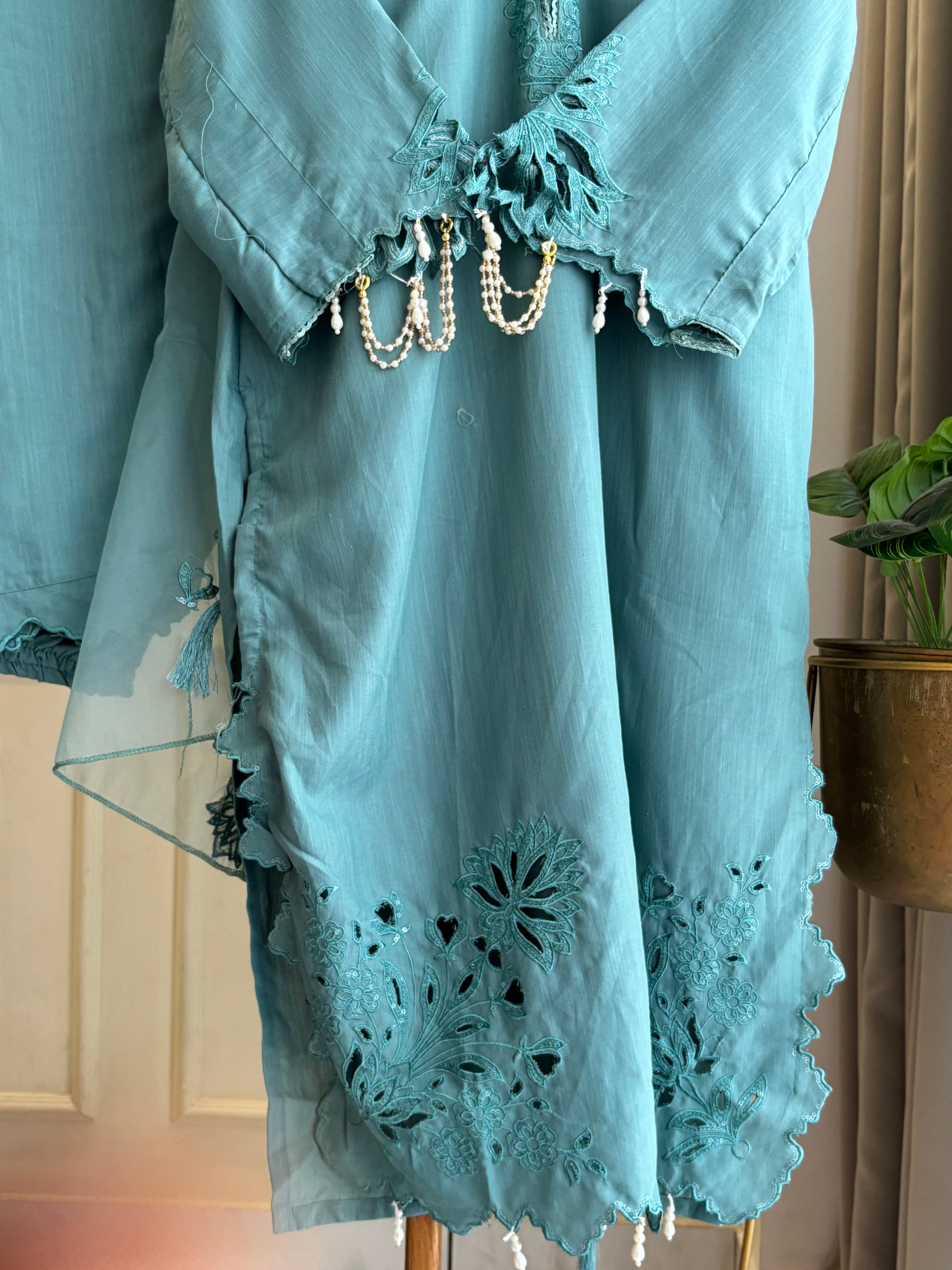 Cutwork Embroidered Trendy Suit