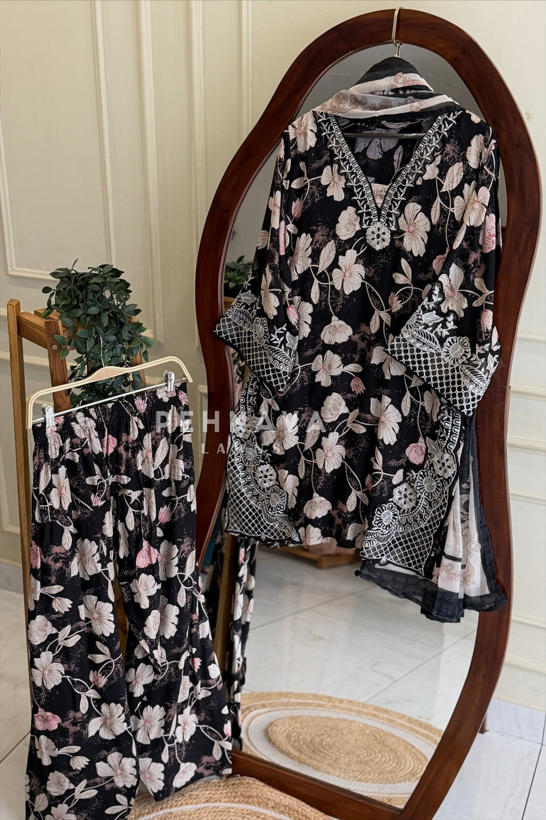 Floral Embroidered Farshi Salwar LRC 356