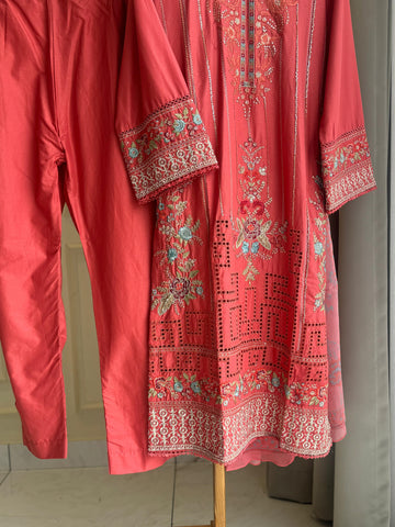 Binsaeed Pakistani Embroidered lawn Suit-0850