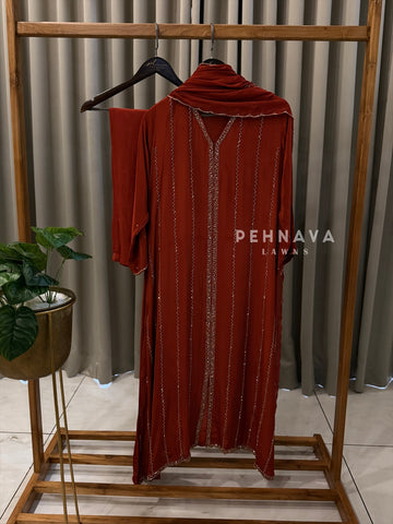 Premium Crepe Zigzag Ensemble - Pehnava Lawns