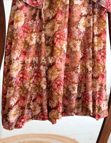 V-Neck Printed Co-ord Set