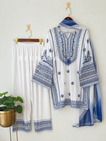 Trendy Black & White Farshi Salwar (6-8 Days Dispatching Time) - Pehnava Lawns