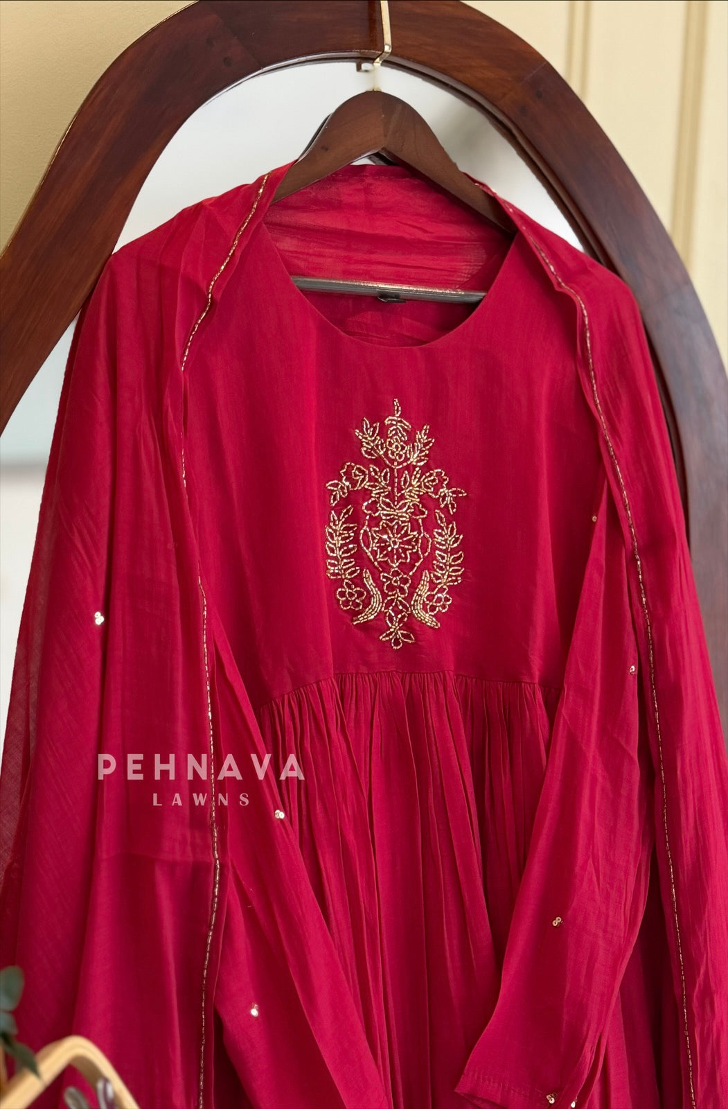 Floral Bead Handworked Suit H-185