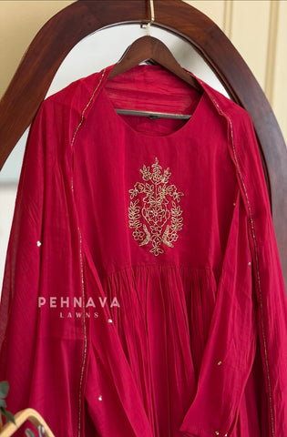Floral Bead Handworked Suit H-185