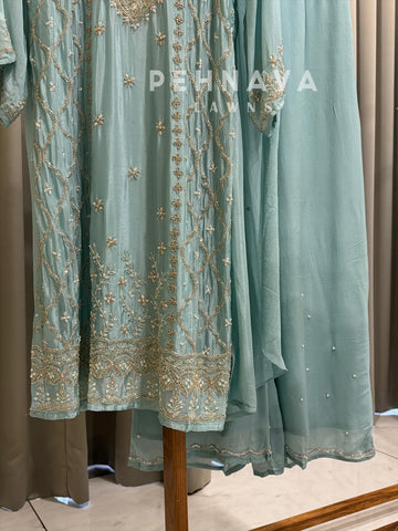 Premium Chinnon Attire - Pehnava Lawns