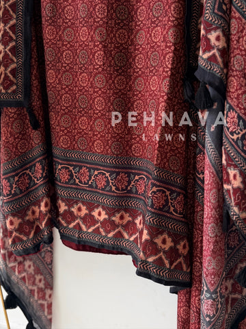 Ajrak Printed Unstitched Suit
