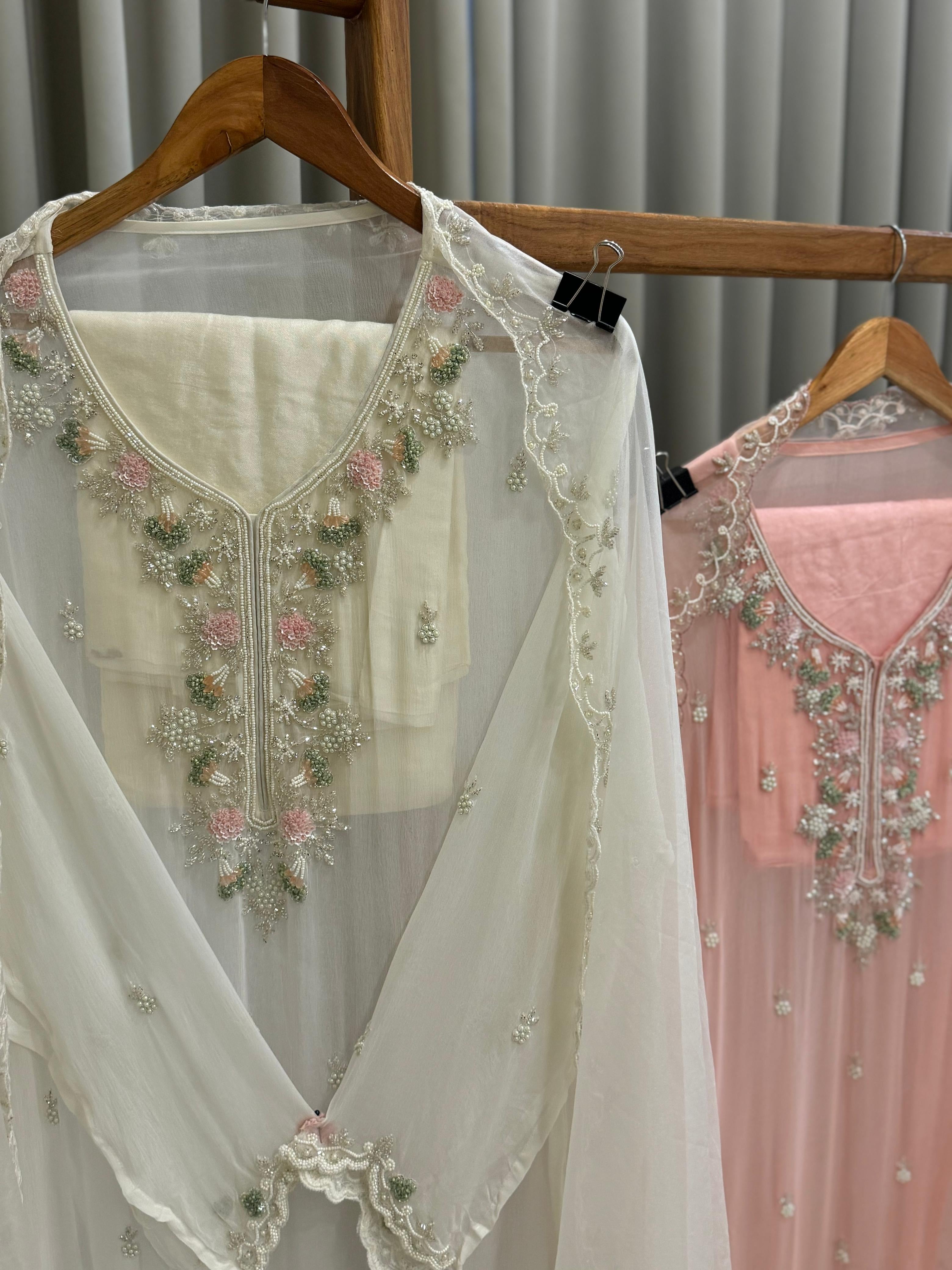 Heavy-handworked Premium Semi-stitched Suit