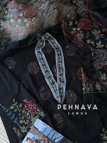 Embroidered Semi Stitched Suit-1914