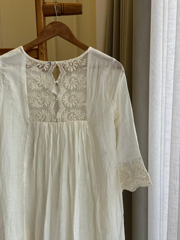 Pleated Mulchanderi Anarkali