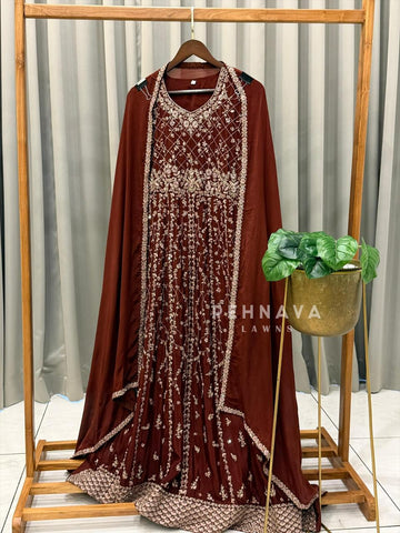 Heavy Embroidered Anarkali Attire