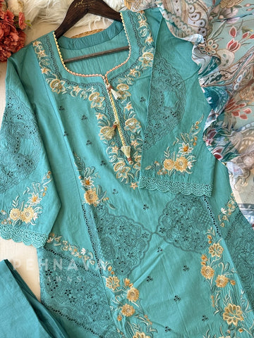 Floral Whisper Cotton Suit