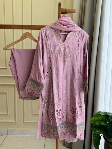 Premium Pure Lawn Embroidered Suit - 02