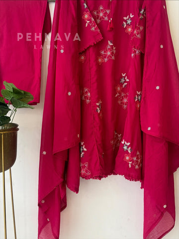Floral Thread Cotton Suit-3295 - Pehnava Lawns