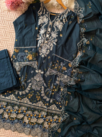Cotton Embroidered Suit-2251