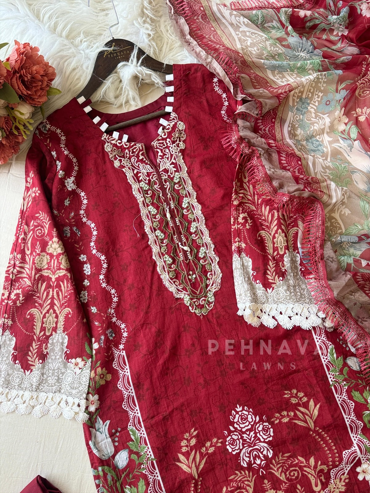 Signature Embroidered Lawn Suit-1357