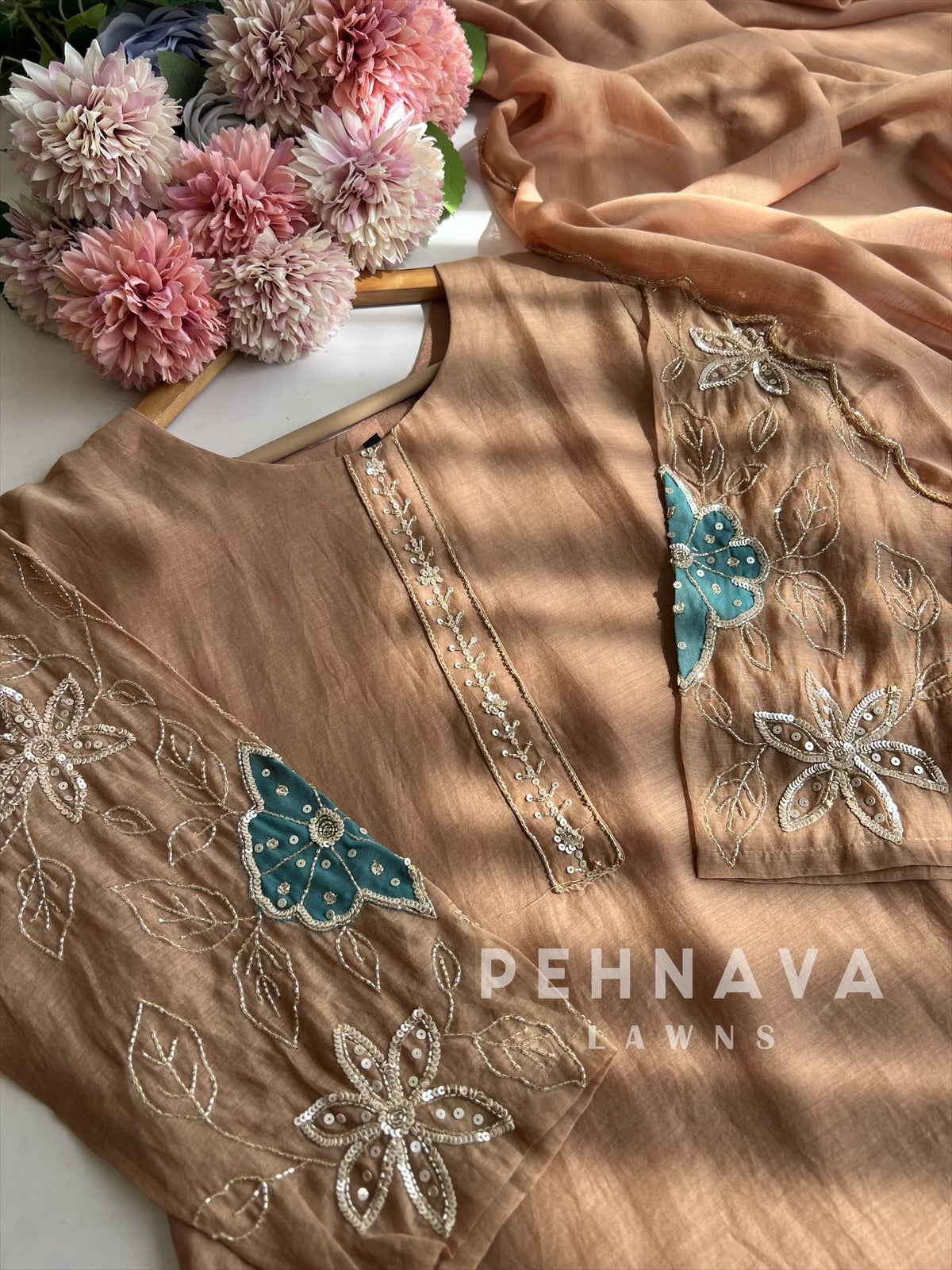 Premium Handworked Ethnic Suit Set-Color Options - Pehnava Lawns
