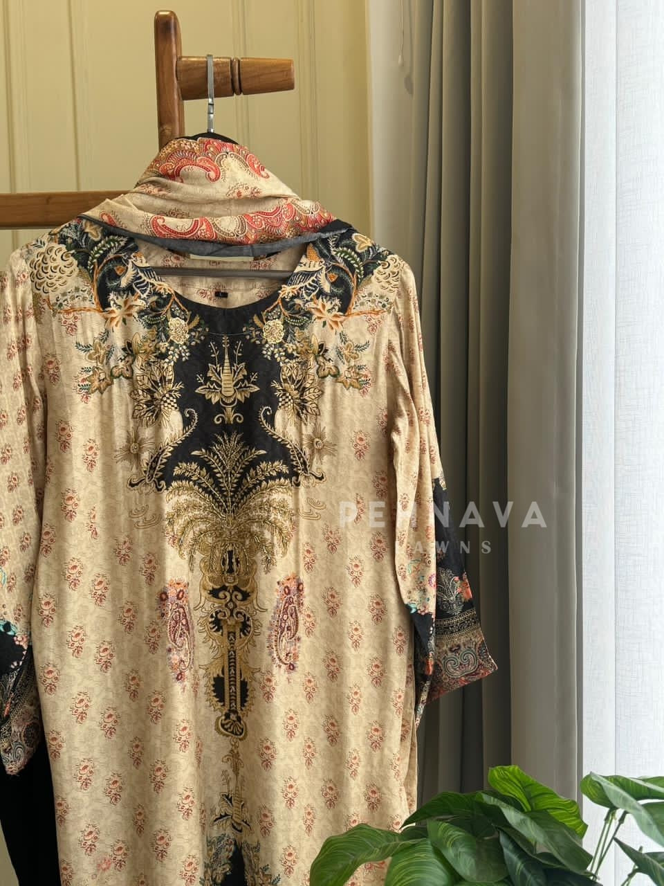 Printed Muslin Suit Set-306