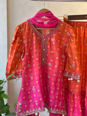 Kids sharara party wear -ready to wear-25-18 - Pehnava Lawns