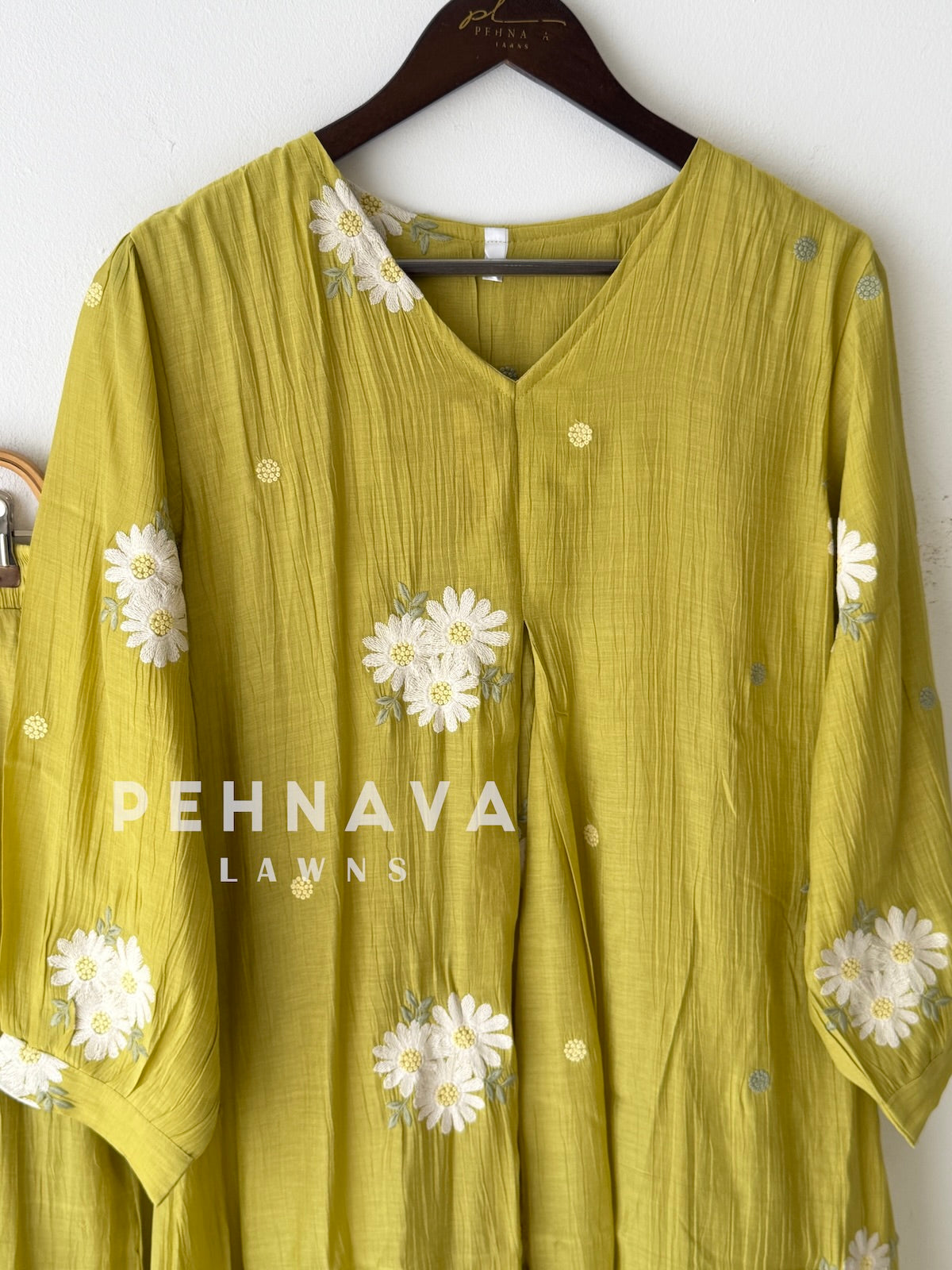 Floral Embroidered Imported Suit-2303