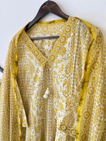 Panel cut three peice flaired suit-4757 - Pehnava Lawns