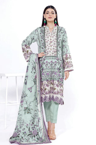 Khaadi Unstitched embroidered Lawn suit-0104