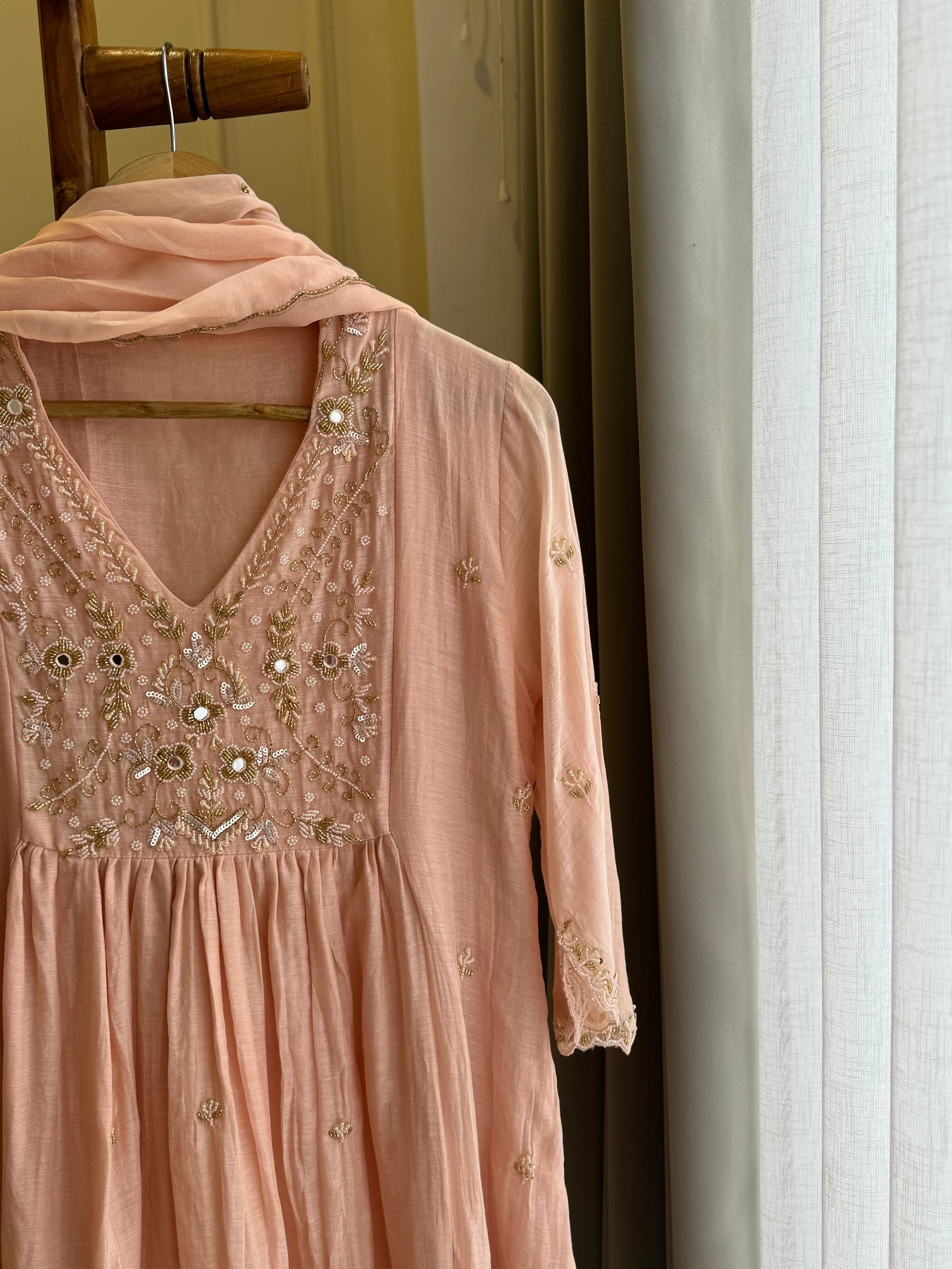 Mulchandheri Panel Cut Handwork Detailing Suit