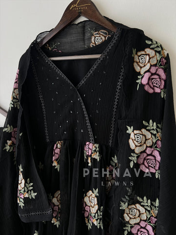 Embroidered Floral Buti Suit-12764
