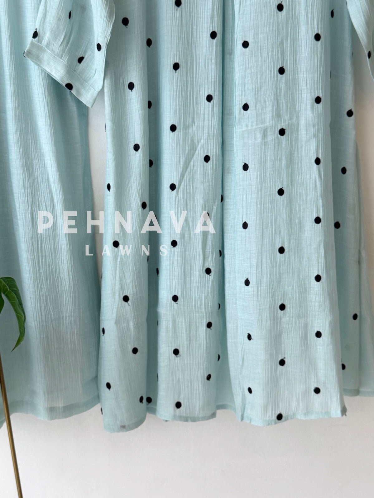 Polka Dot Embroidered Imported Suit-220