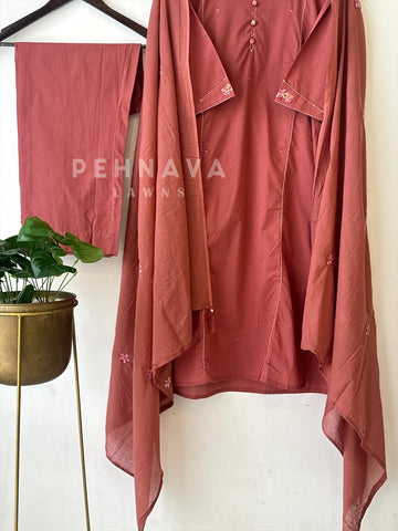Embroidered Cotton Casual Suit-3028 - Pehnava Lawns