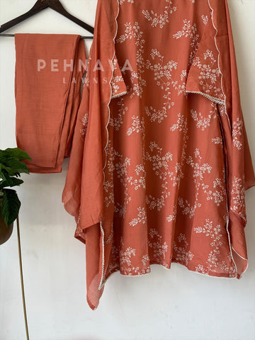 Elegant Embroidered Chanderi Suit-12818 - Pehnava Lawns