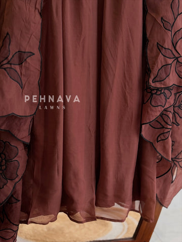 Embroidered Dupatta Suit Set