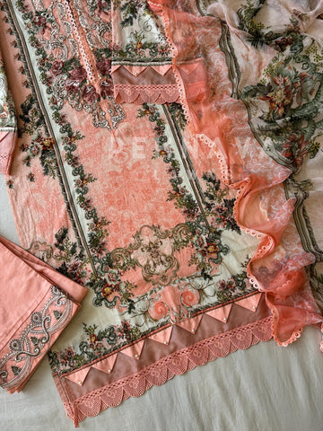 Cotton Lace Detail Suit Set-1486