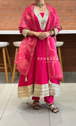 Mirror Detailed Anarkali Suit Set -Mahal 223