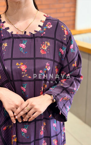 Printed Crepe Suit Set 5066