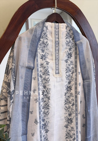 Floral Embroidered Unstitched Suit