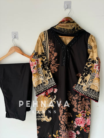 Black and brown combo Casual Suit-1315