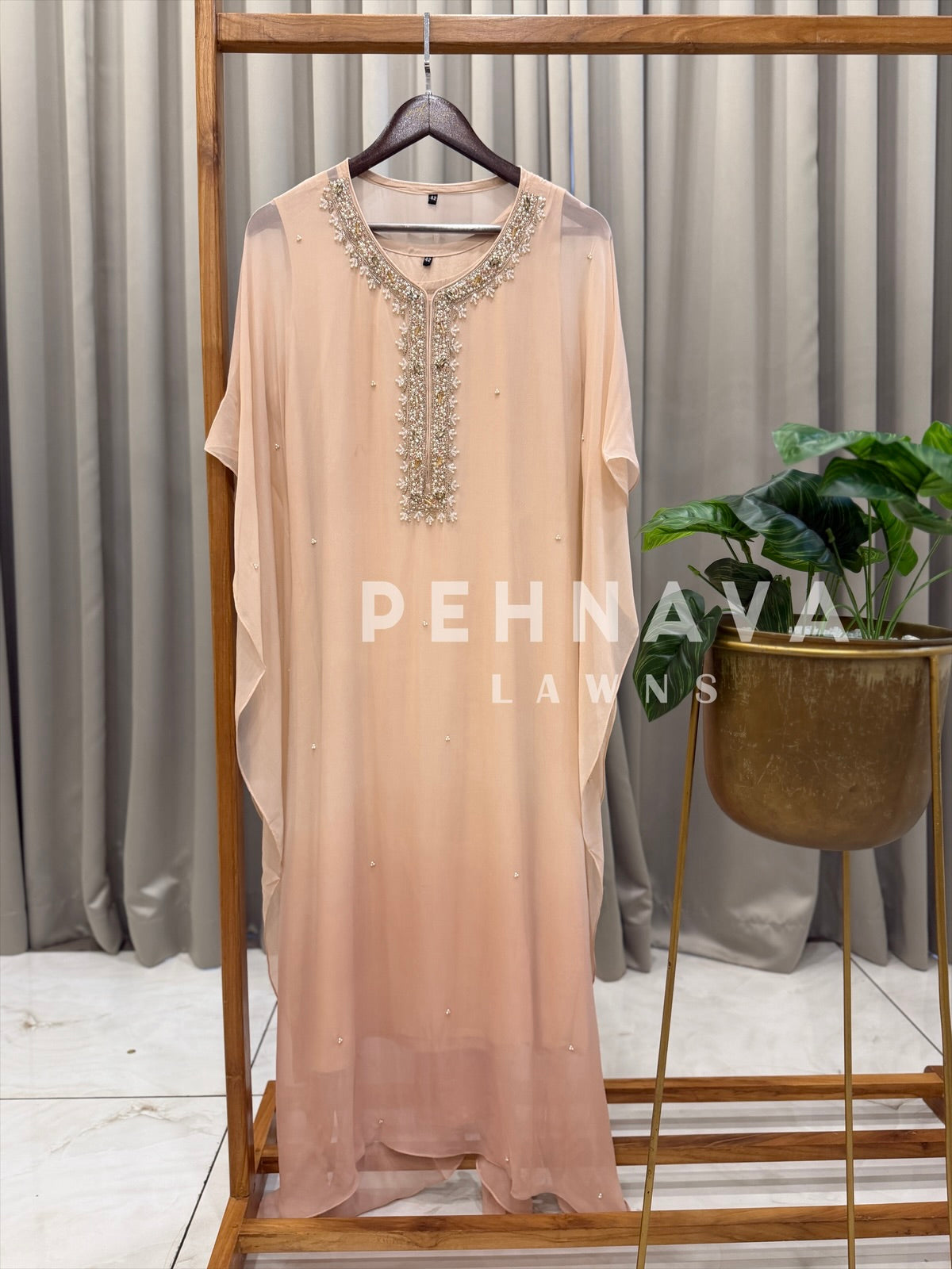 Beaded Yoke Kaftan