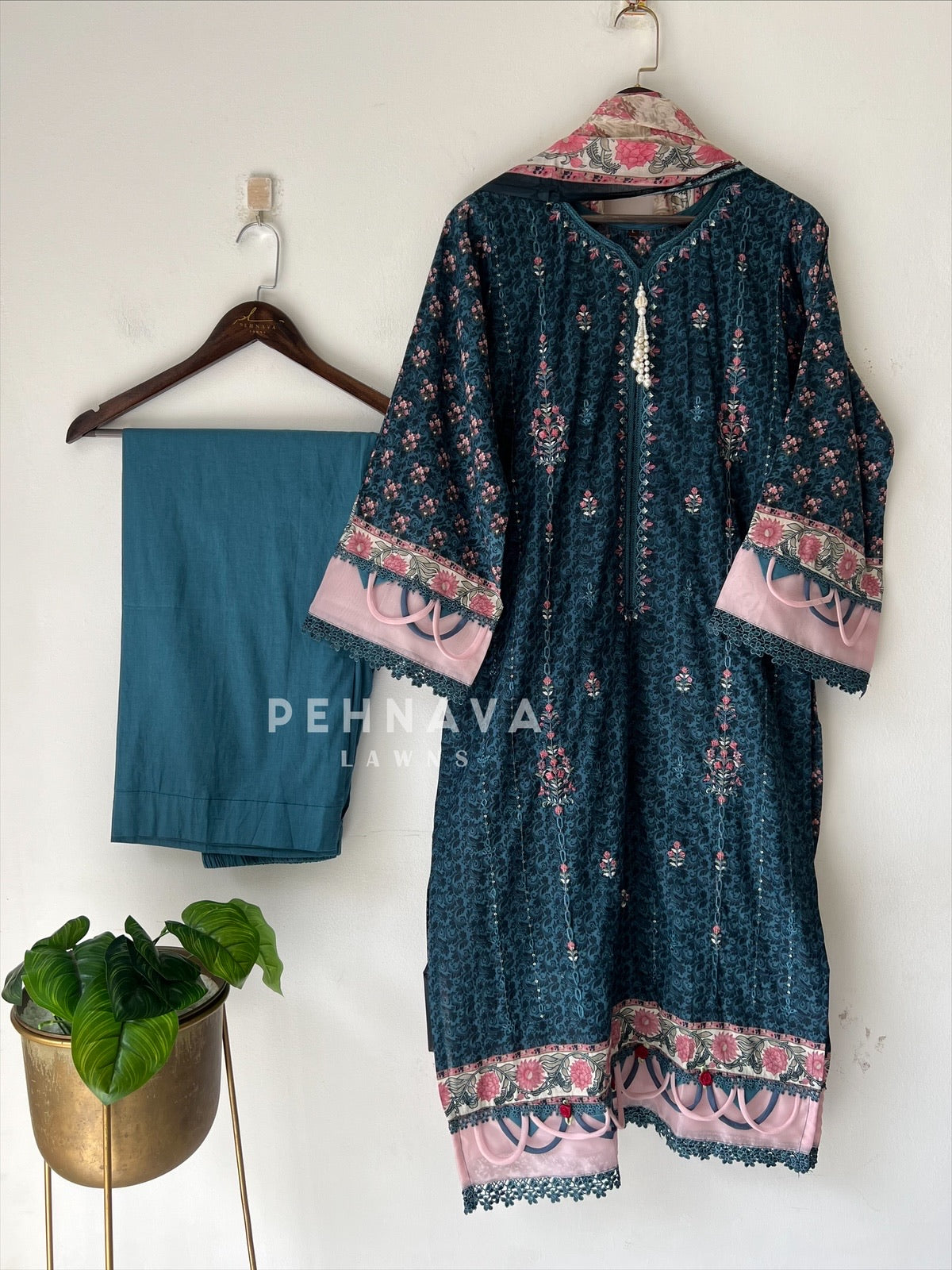 Embroidered Casual Ready To Wear Suit-21007-8