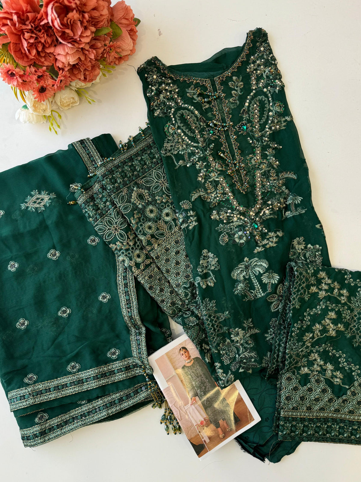 Luxurious Chiffon Embroidered Unstitched Suit-8