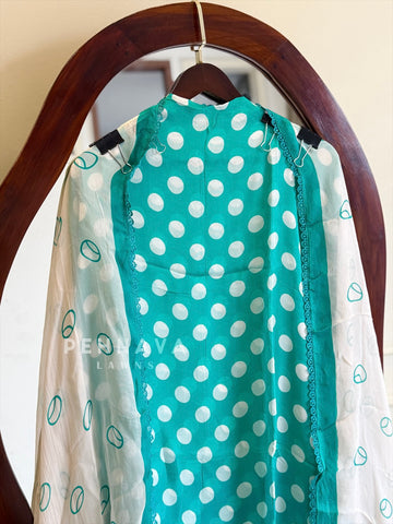 Polka Dot Unstitched Suit-3584