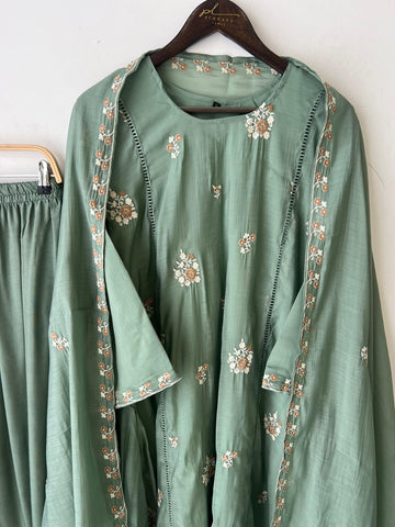 Floral Chanderi Ethnic Suit-3482 - Pehnava Lawns